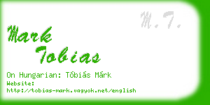 mark tobias business card